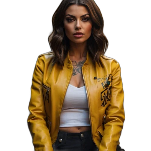jacket, jewelry, face, staff transparent PNG cut-out