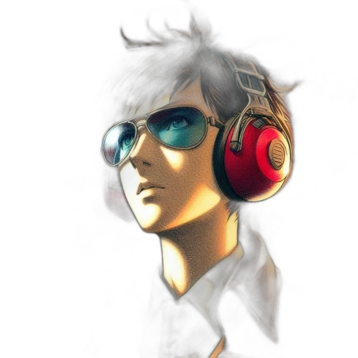 face, concept art, cyberpunk, pixel art transparent PNG cut-out