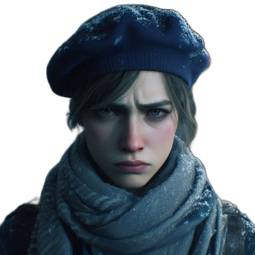 hat, face, jacket, weapon transparent PNG cut-out