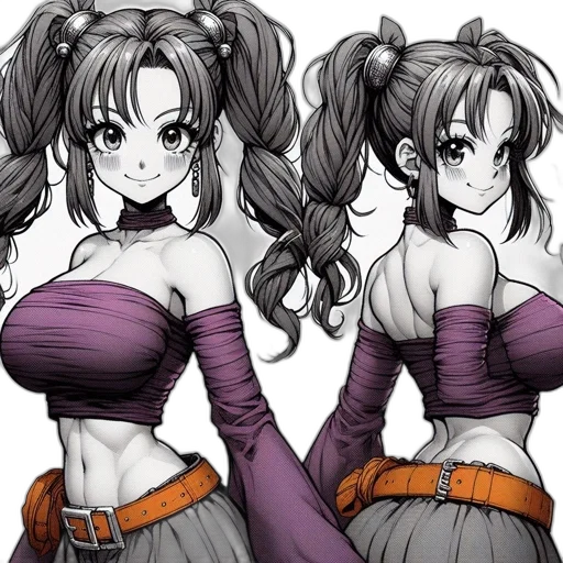 dress, anime, cartoon, concept art transparent PNG cut-out