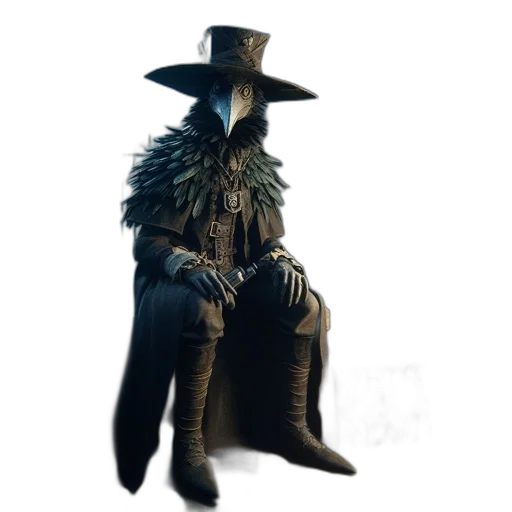 hat, mask, staff, jacket transparent PNG cut-out