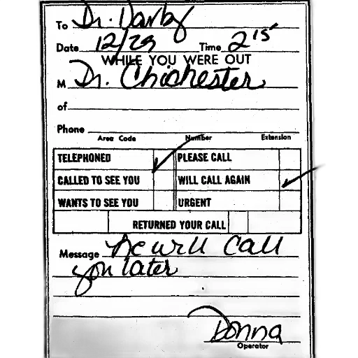 message, slip, donna, dated transparent PNG cut-out