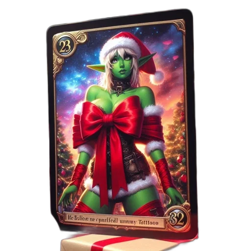 elfish, figure, donning, santa transparent PNG cut-out