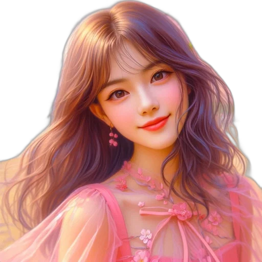 face, jewelry, photorealistic, oil painting transparent PNG cut-out