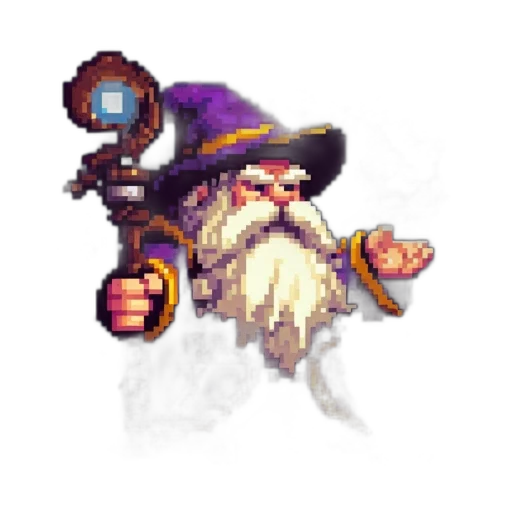 staff, hat, pixel art, concept art transparent PNG cut-out