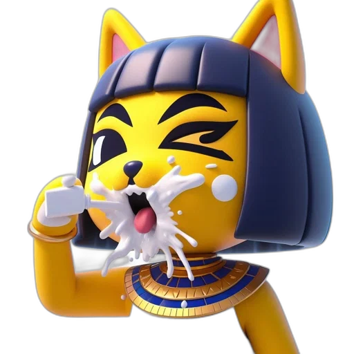 mask, staff, animal, 3d render transparent PNG cut-out