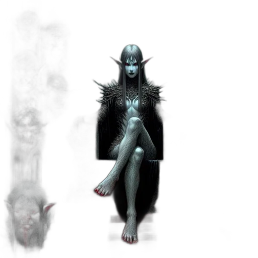 creature, mask, staff, concept art transparent PNG cut-out
