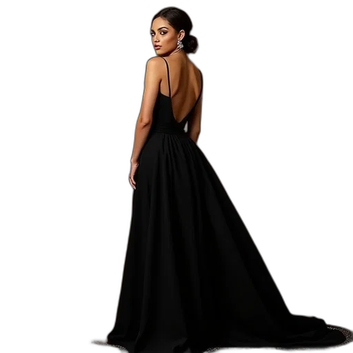 dress, dark, beautiful, black transparent PNG cut-out