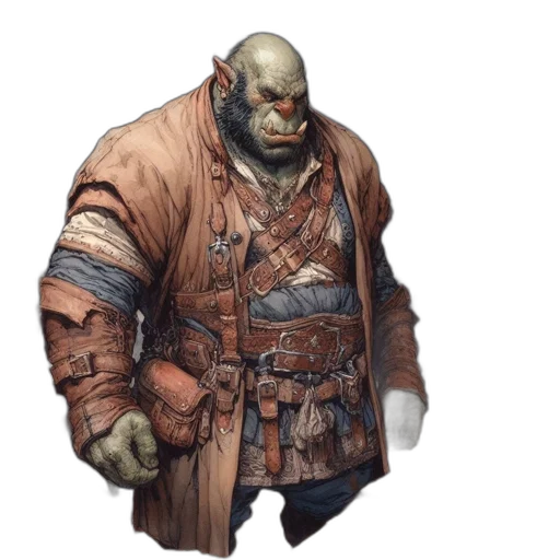 jacket, staff, creature, face transparent PNG cut-out