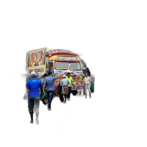 car, staff, 3d render, photorealistic transparent PNG cut-out