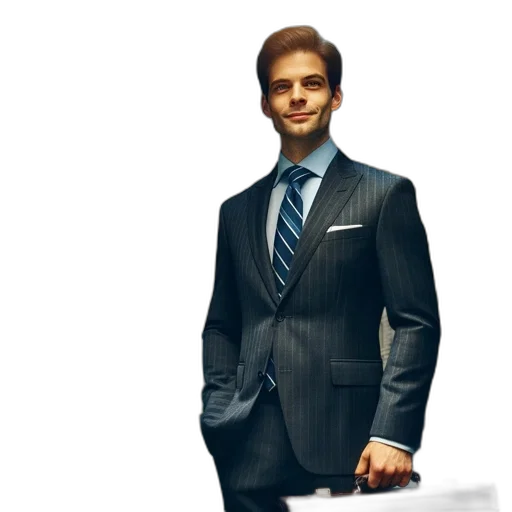 staff, jacket, face, photorealistic transparent PNG cut-out