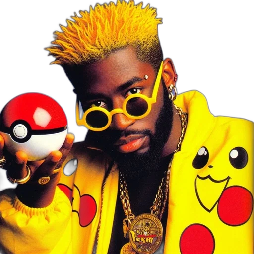 man, vibrant, yellow, hair transparent PNG cut-out