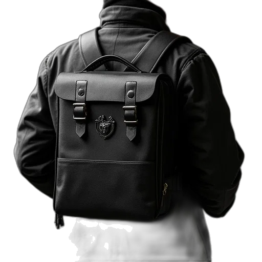 jacket, staff, robot, cyberpunk transparent PNG cut-out