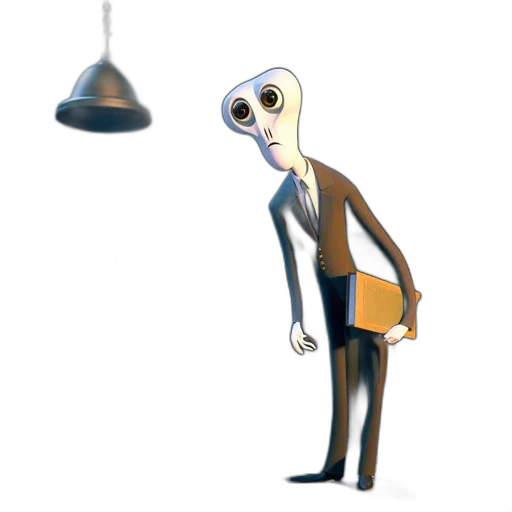 staff, robot, creature, jacket transparent PNG cut-out