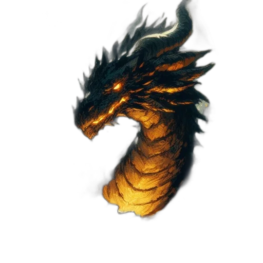 dragon, staff, animal, creature transparent PNG cut-out