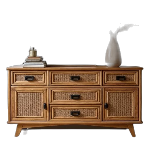 furniture, dresser, has, rattanding transparent PNG cut-out