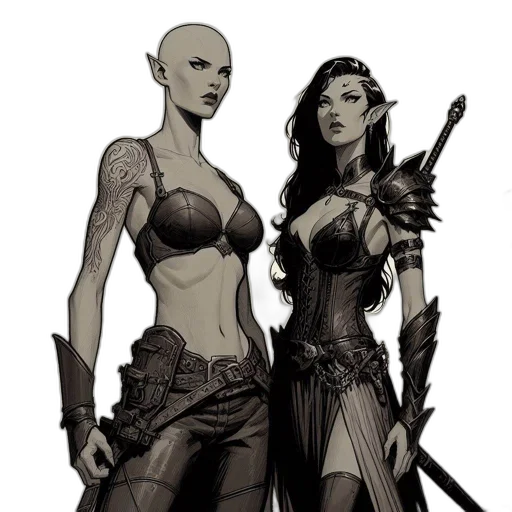 concept art, fantasy art, comic book art, cyberpunk transparent PNG cut-out