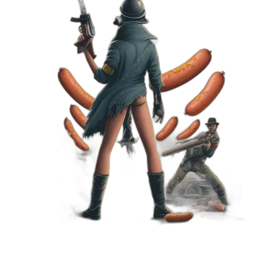weapon, food, creature, staff transparent PNG cut-out