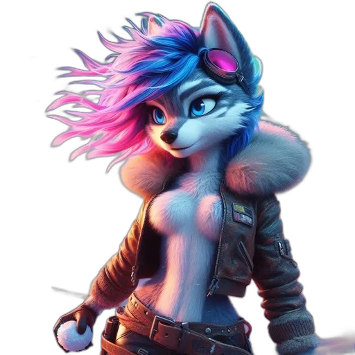 jacket, staff, animal, hair transparent PNG cut-out