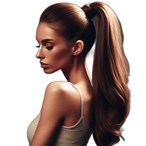 hair, face, photorealistic, cartoon transparent PNG cut-out