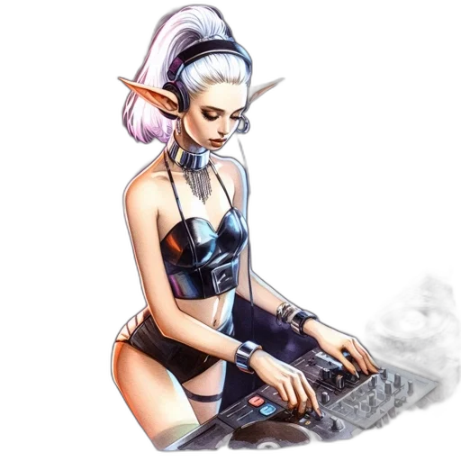 staff, fantasy art, concept art, cyberpunk transparent PNG cut-out