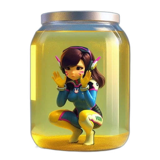 bottle, food, 3d render, concept art transparent PNG cut-out
