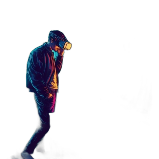 jacket, hat, staff, mask transparent PNG cut-out