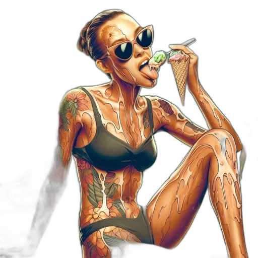 concept art, cartoon, comic book art, watercolor transparent PNG cut-out