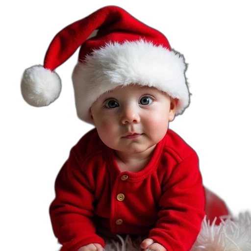 hat, photorealistic, baby, jumpsuit transparent PNG cut-out
