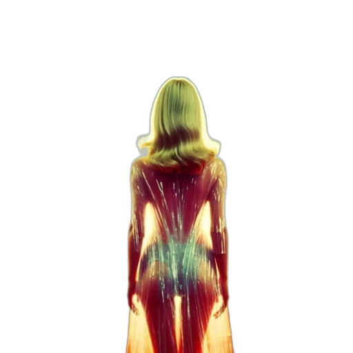 dress, hair, robot, creature transparent PNG cut-out