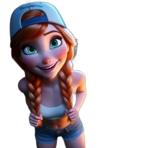 hat, face, 3d render, cartoon transparent PNG cut-out