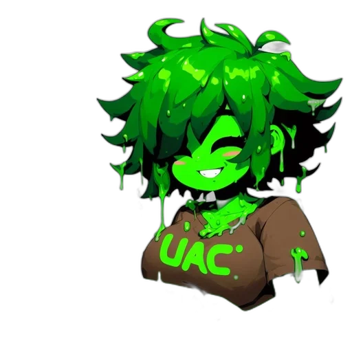 creature, hair, face, pixel art transparent PNG cut-out