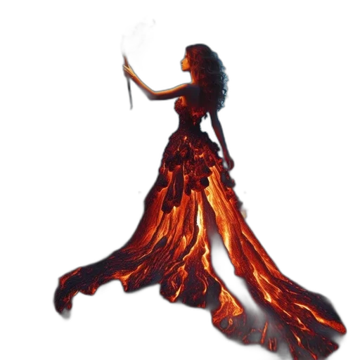 dress, staff, concept art, fantasy art transparent PNG cut-out