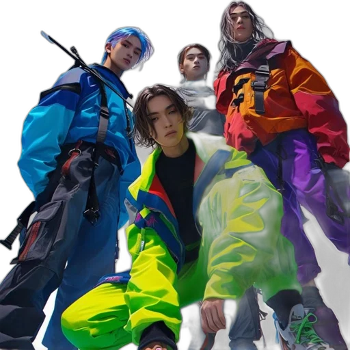 jacket, staff, shoes, concept art transparent PNG cut-out