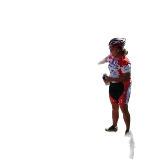 3d render, group, cyclists, red transparent PNG cut-out