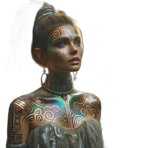 jewelry, robot, mask, dress transparent PNG cut-out