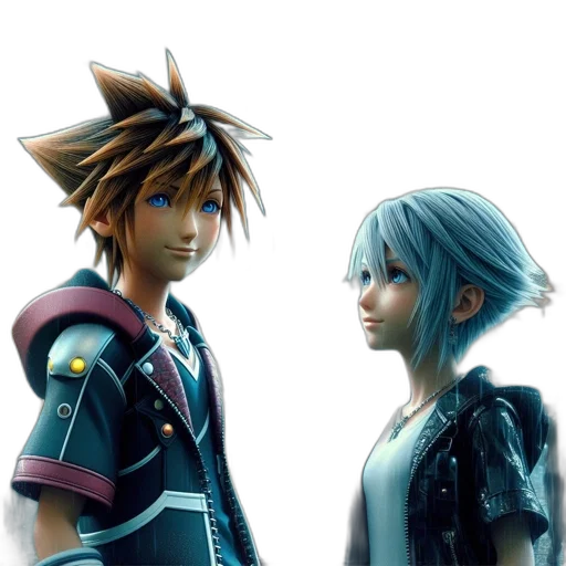concept art, 3d render, two, characters transparent PNG cut-out