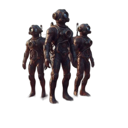 robot, creature, concept art, 3d render transparent PNG cut-out
