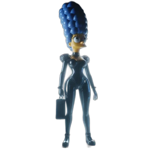 robot, hair, crown, staff transparent PNG cut-out
