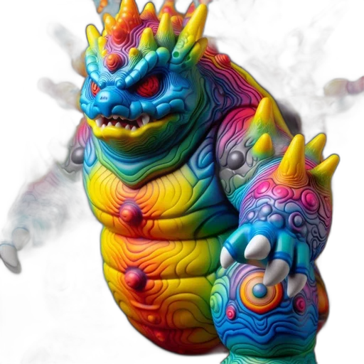 dragon, creature, staff, mask transparent PNG cut-out