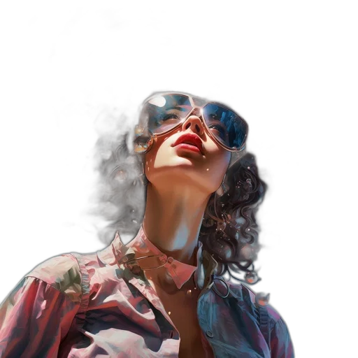 face, jacket, photorealistic, oil painting transparent PNG cut-out