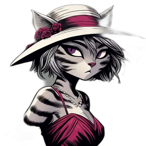 hat, staff, mask, dress transparent PNG cut-out
