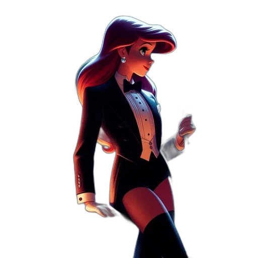 dress, jacket, staff, jewelry transparent PNG cut-out