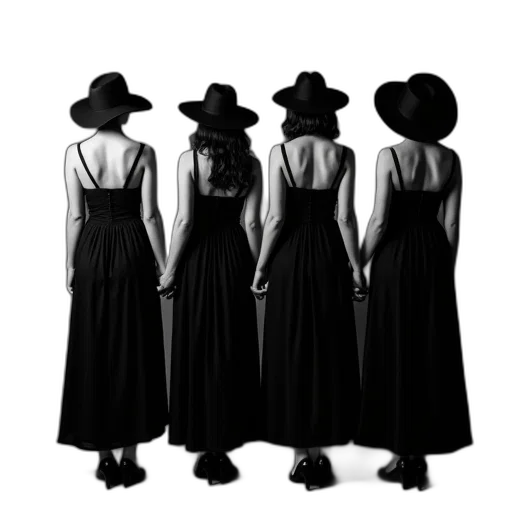 dress, hat, staff, jewelry transparent PNG cut-out