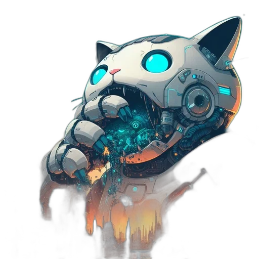 robot, weapon, creature, staff transparent PNG cut-out