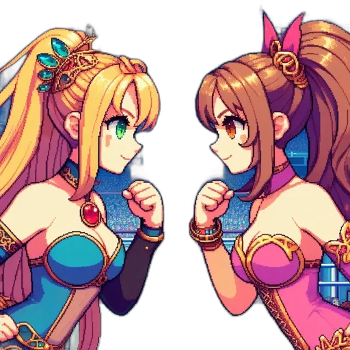 pixel art, anime, concept art, fantasy art transparent PNG cut-out