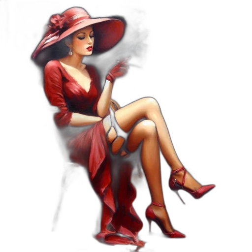 hat, dress, staff, jewelry transparent PNG cut-out