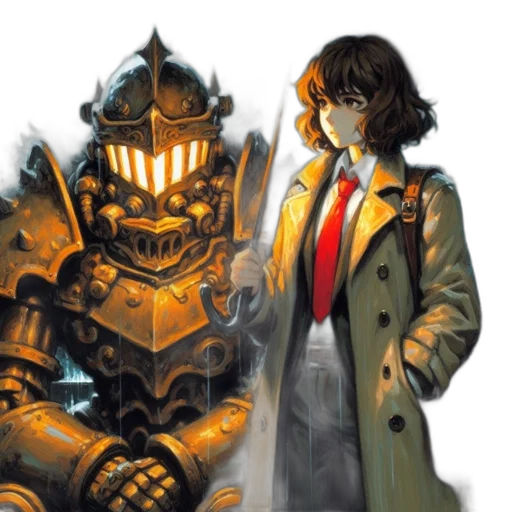 robot, jacket, concept art, comic book art transparent PNG cut-out