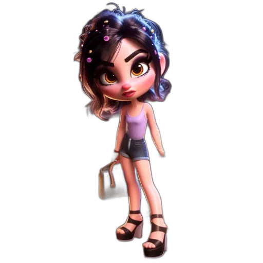 dress, jewelry, staff, 3d render transparent PNG cut-out