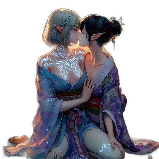 dress, mask, fantasy art, watercolor transparent PNG cut-out